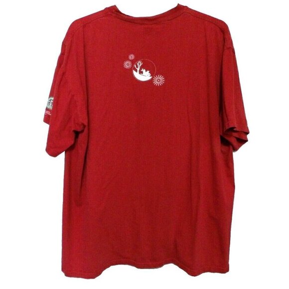 STARBUCKS red winter holiday cotton T shirt size XXL - Picture 1 of 4